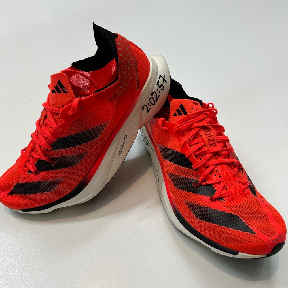 Adidas Adizero Adios Pro 3 Solar Red Black ID3634 Mens 9.5 10th Anniversary